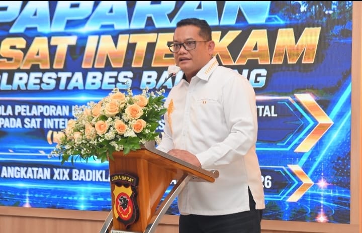 Kapolrestabes Bandung Gelar Kegiatan Pilotting Tata Kelola Pelaporan Intelijen Melalui Ekosistem Digital