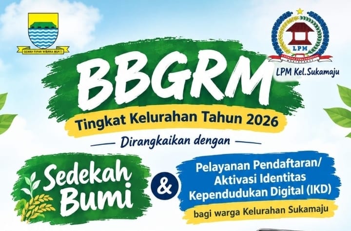 Mulai Besok, Kelurahan Sukamaju Akan Gelar BBGRM dan Buka Posko Pendaftaran Registrasi IKD